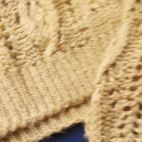 Moon & Madison Cropped Mustard Knit Sweater - Picture 5 of 7